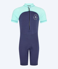 Watery UV wetsuit for kids - Calypso Shorty - Atlantic Turquoise