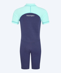 Watery UV wetsuit for kids - Calypso Shorty - Atlantic Turquoise