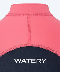 Watery UV wetsuit for kids - Calypso Shorty - Coral/dark blue