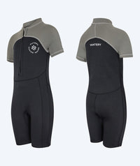 Watery UV wetsuit for kids - Calypso Shorty - Grey/black