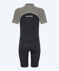 Watery UV wetsuit for kids - Calypso Shorty - Grey/black