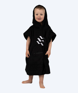 Watery bathing poncho for kids - Cotton - Black