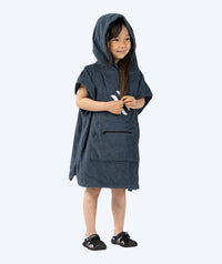 Watery bathing poncho for kids - Cotton - Dark blue