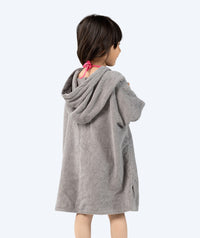Watery bathing poncho for kids - Cotton - Grey