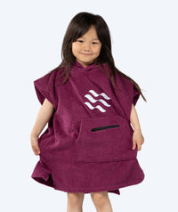 Watery bathing poncho for kids - Cotton - Purple