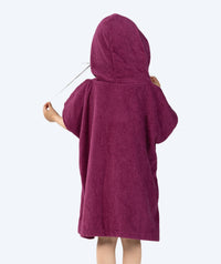 Watery bathing poncho for kids - Cotton - Purple