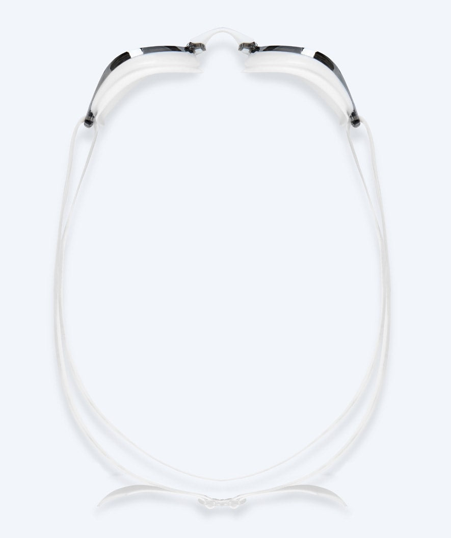 Watery Elite swim goggles - Poseidon Mirror - White/silver