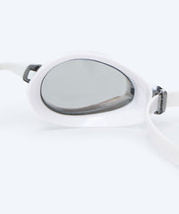 Watery Elite swim goggles - Poseidon Mirror - White/silver
