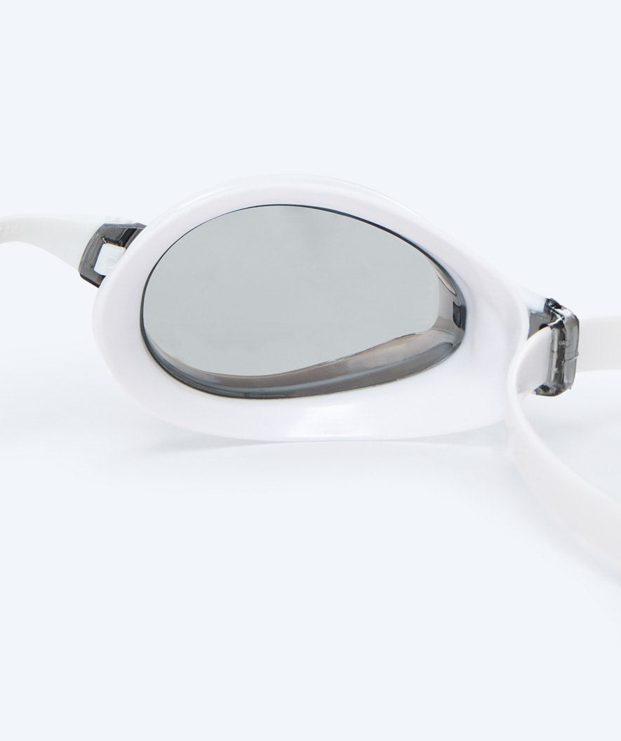 Watery Elite swim goggles - Poseidon Mirror - White/silver