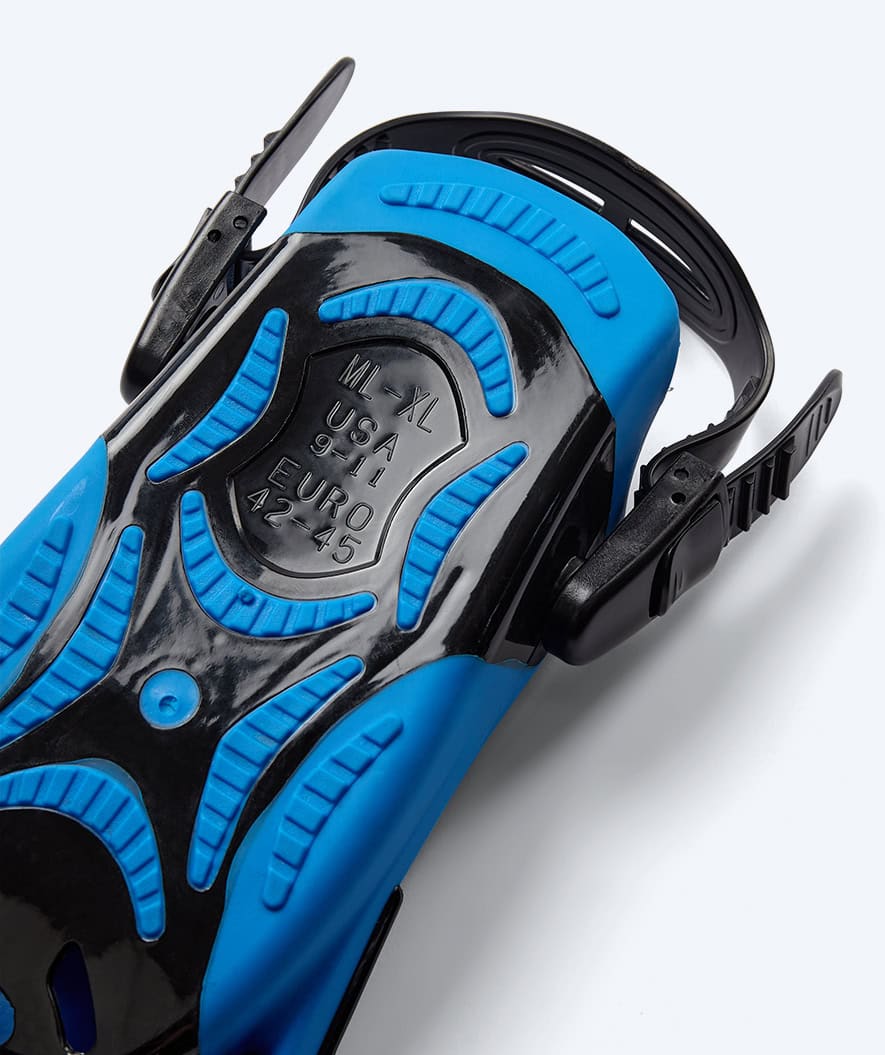 Watery short swim fins - Fisher - Blue/black