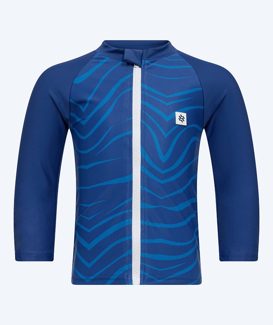 Watery UV-shirt for kids - Fjord Long Sleeve Rashguard - Dark blue