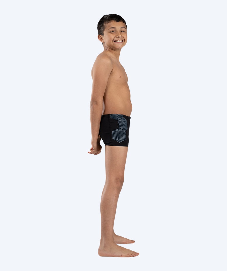 Watery swim trunks for boys - Flaming Vegas Eco - Blue Corner