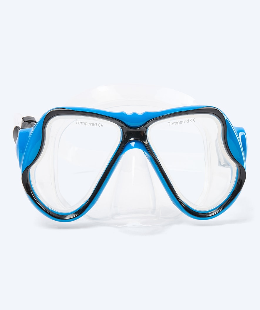 Watery Combo snorkel set for adults - Hudson Semi-Dry - Blue