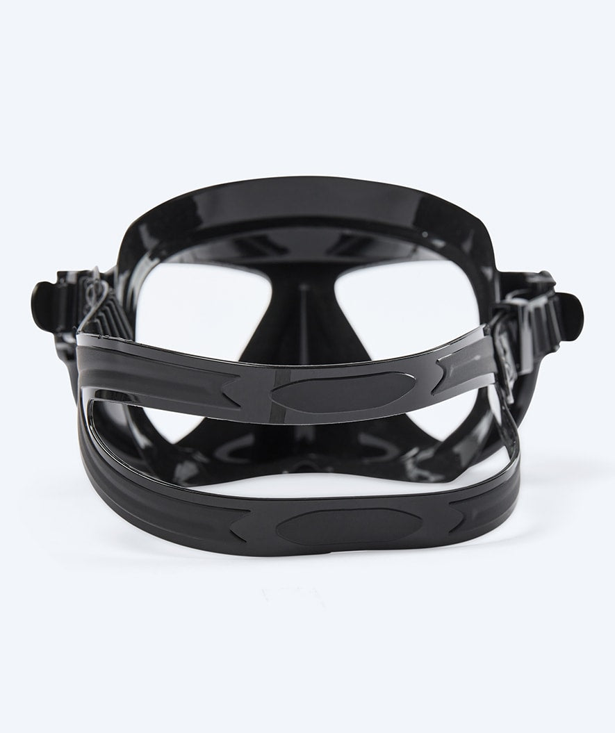Watery Combo snorkel set for adults - Hudson Semi-Dry - Black