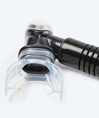 Watery Combo snorkel set for adults - Hudson Semi-Dry - Black