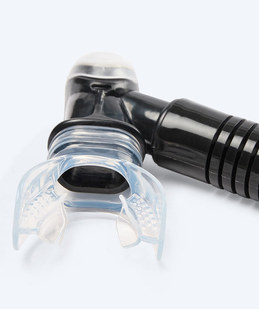 Watery Combo snorkel set for adults - Hudson Semi-Dry - Black