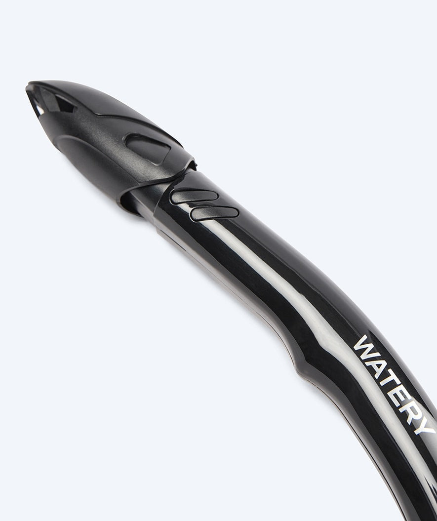 Watery Combo snorkel set for adults - Hudson Semi-Dry - Black