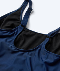 Watery swimsuit with skirt for women - Hydra - Dark blue