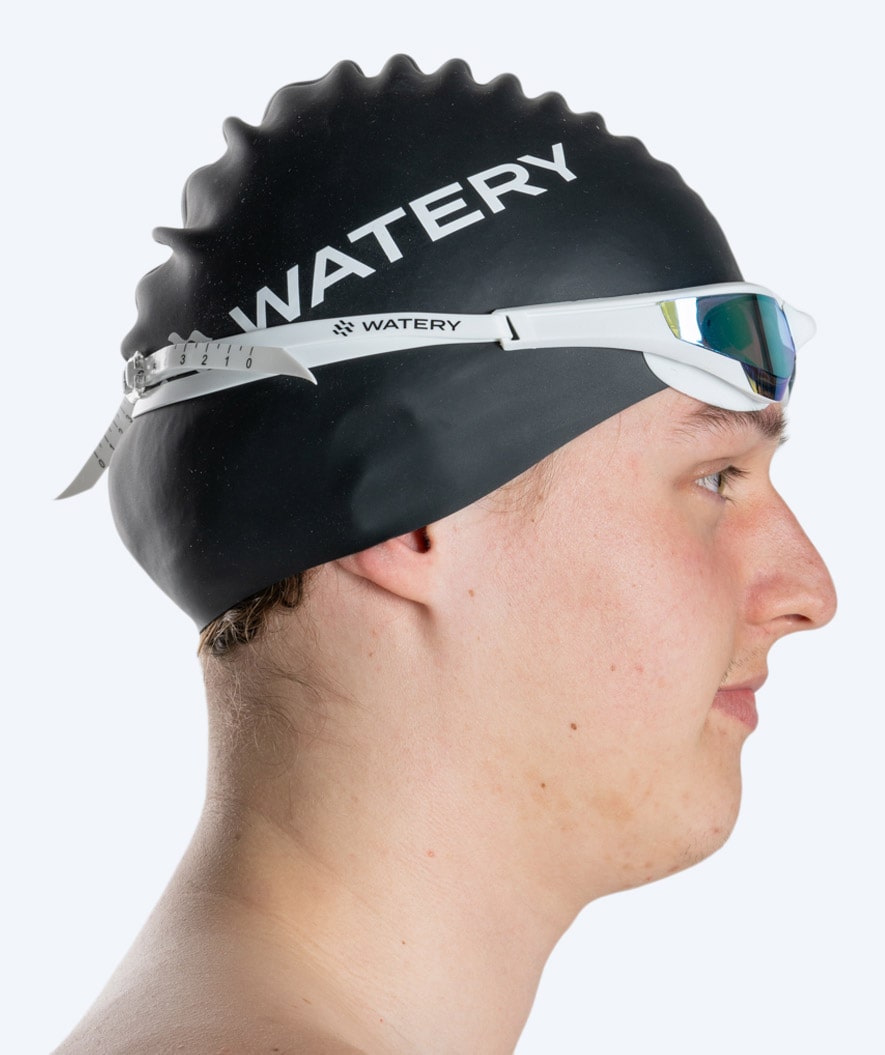 Watery swim goggles - Instinct Elite Mirror - White/gold