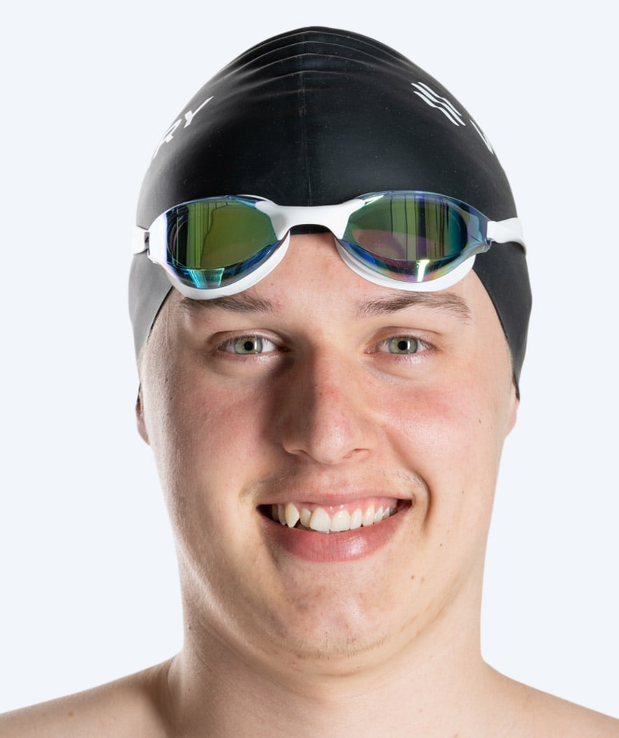Watery swim goggles - Instinct Mirror - White/gold