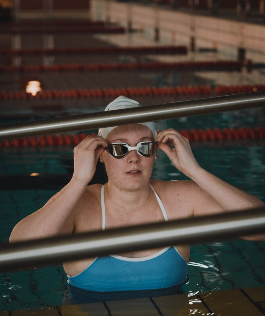 Watery swim goggles - Instinct Elite Mirror - Black/silver