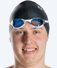 Watery swim goggles - Instinct Ultra Mirror - White/gold