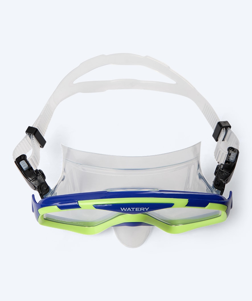 Watery diving mask for adults (from 15 years) - Leach Pro - Blue/yellow