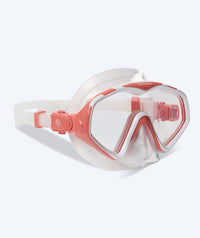 Watery diving mask for adults (from 15 years) - Leach Pro - White/pink