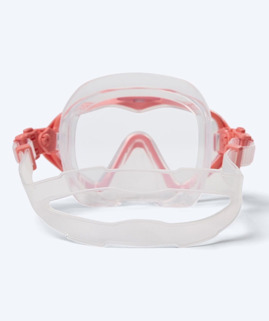 Watery diving mask for adults (from 15 years) - Leach Pro - White/pink