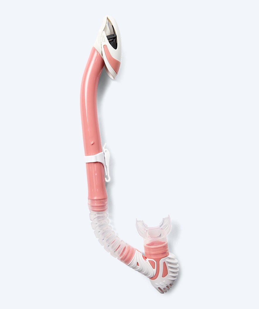 Watery snorkel for adults (from 15 years) - Leach Pro - White/pink