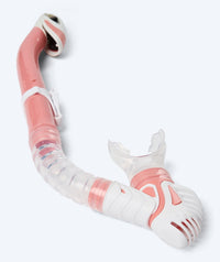 Watery snorkel for adults (from 15 years) - Leach Pro - White/pink