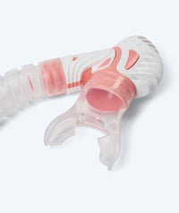 Watery snorkel for adults (from 15 years) - Leach Pro - White/pink