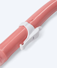 Watery snorkel for adults (from 15 years) - Leach Pro - White/pink