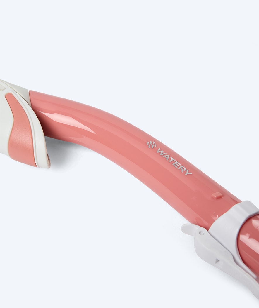 Watery snorkel for adults (from 15 years) - Leach Pro - White/pink