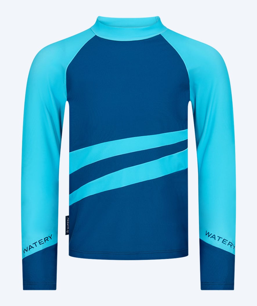 Watery UV-shirt for kids - Manami Long Sleeved Rashguard - Atlantic Blue