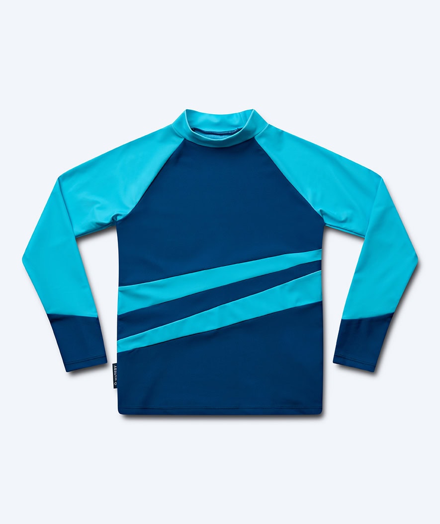 Watery UV-shirt for kids - Manami Long Sleeved Rashguard - Atlantic Blue