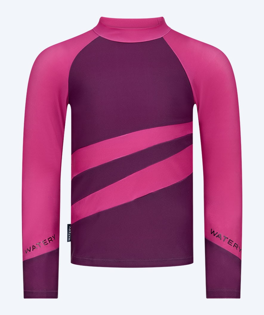 Watery UV-shirt for kids - Manami Long Sleeved Rashguard - Purple