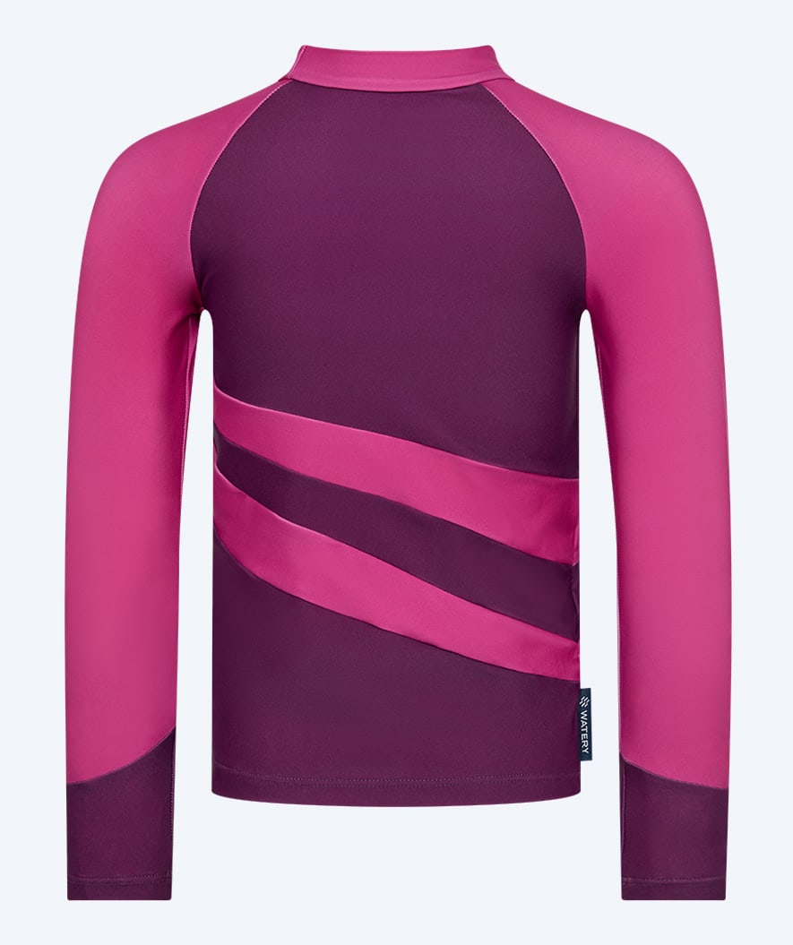 Watery UV-shirt for kids - Manami Long Sleeved Rashguard - Purple