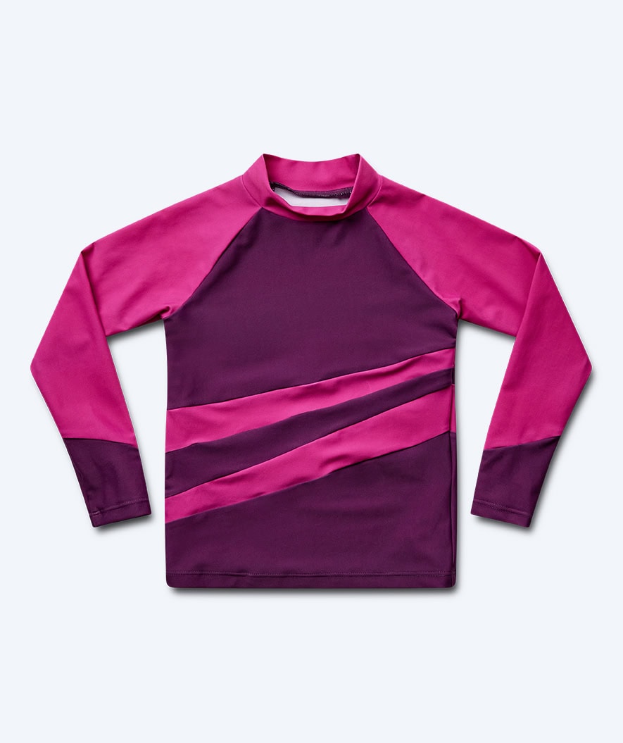 Watery UV-shirt for kids - Manami Long Sleeved Rashguard - Purple