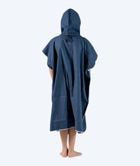 Watery bathing poncho for junior - Microfiber - Dark blue