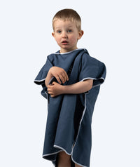 Watery bathing poncho for kids - Microfiber - Dark blue