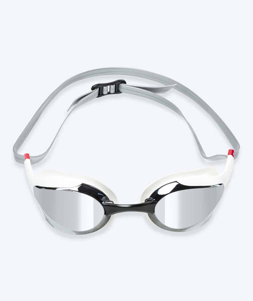 Watery Elite swim goggles - Murphy Mirror - White/silver
