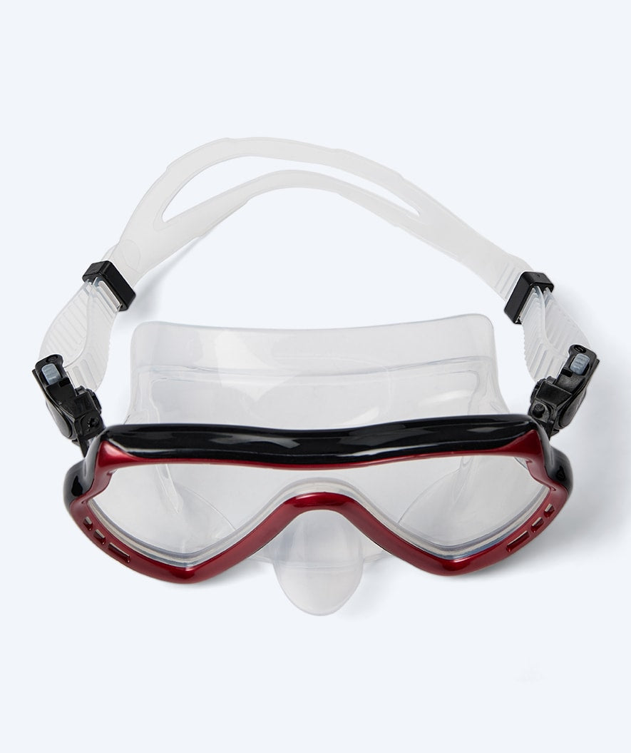 Watery diving mask for adults (from 15 years) - Nebula - Black/red