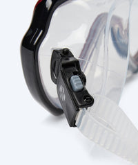 Watery diving mask for adults (from 15 years) - Nebula - Black/red