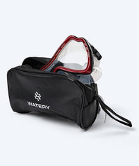Watery diving mask for adults (from 15 years) - Nebula - Black/red