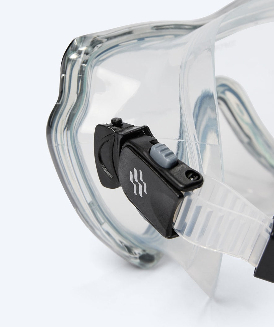 Watery diving mask for adults (from 15 years) - Nebula - Black