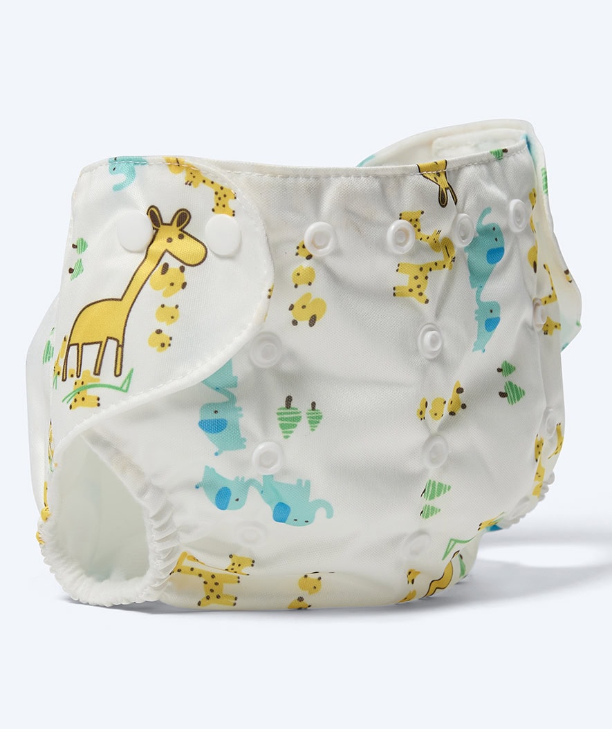 Watery swim nappy - Ondine - White with print