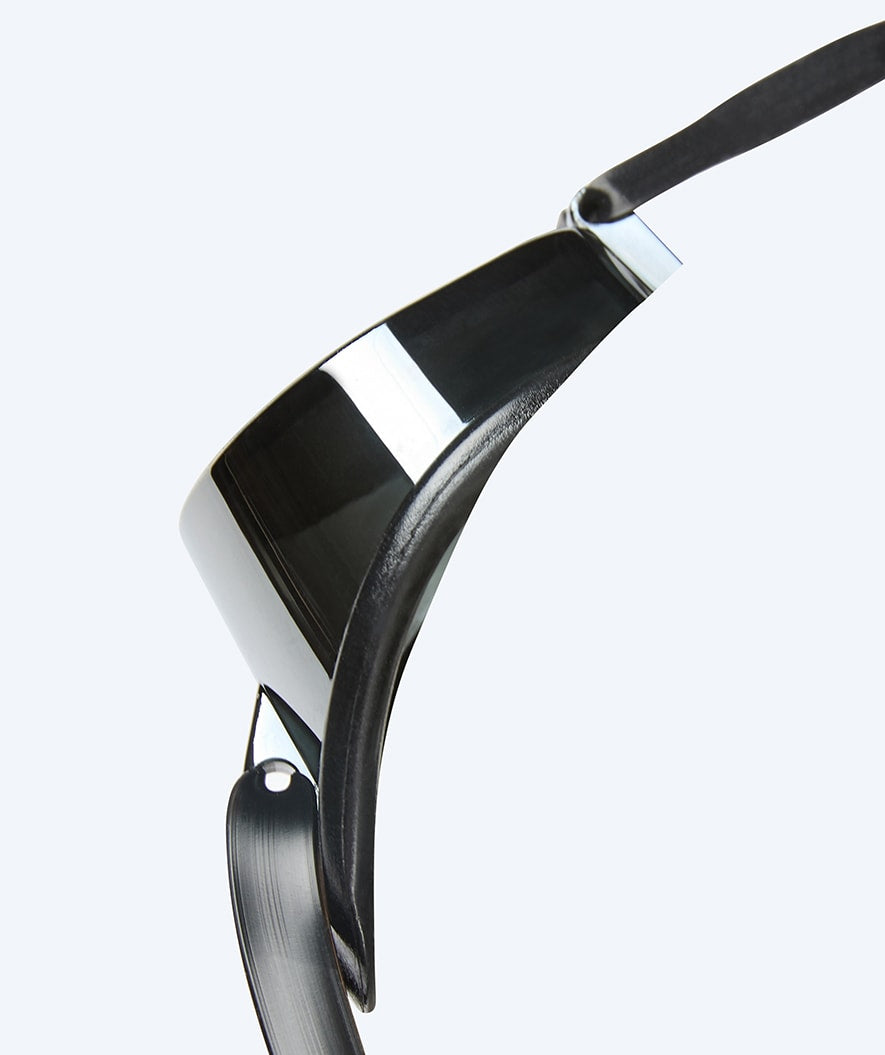 Watery swim goggles - Proflex Swedish Mirror - Black/silver