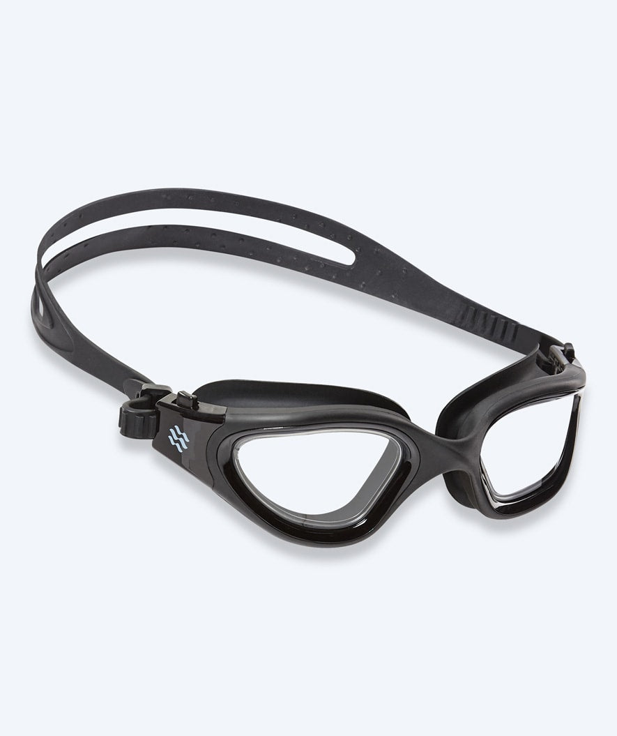 Watery exercise swim goggles - Raven Active - Black/clear