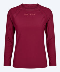 Watery UV-shirt for women - Remington Longsleeve Rashguard - Dark red